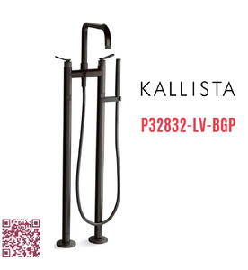 Vòi bồn tắm gắn sàn 1 chân màu đen Kallista P32832-LV-BGP