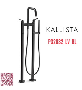 Vòi bồn tắm gắn sàn 1 chân màu đen Kallista P32832-LV-BL