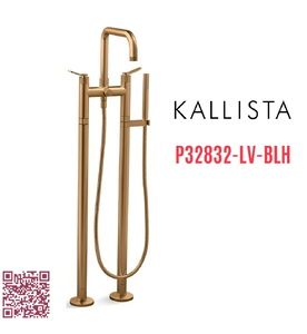 Vòi bồn tắm gắn sàn 1 chân màu đồng Kallista P32832-LV-BLH