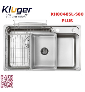 Chậu rửa bát 1 hố Kluger KH8048SL-S80 PLUS