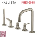 Vòi bồn tắm có vòi sen cầm tay màu nickel Kallista P32831-00-BN