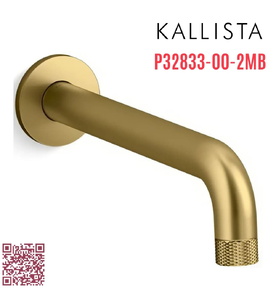 Vòi xả bồn tắm âm tường màu đồng Kallista P32833-00-2MB