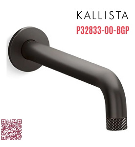 Vòi xả bồn tắm âm tường màu đen Kallista P32833-00-BGP