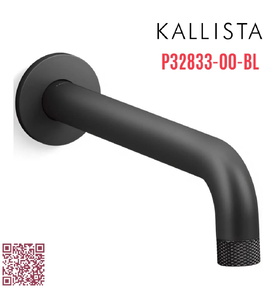 Vòi xả bồn tắm âm tường màu đen Kallista P32833-00-BL