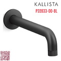Vòi xả bồn tắm âm tường màu đen Kallista P32833-00-BL