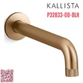 Vòi xả bồn tắm âm tường màu đồng Kallista P32833-00-BLH