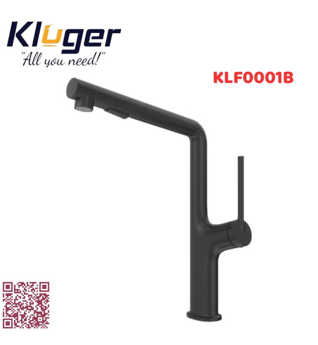 Vòi chậu rửa bát dây rút Kluger KLF0001B