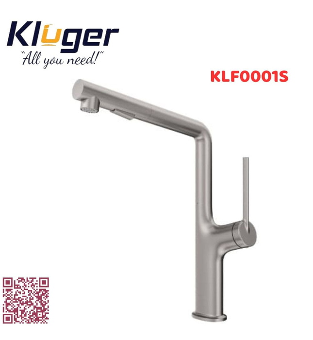 Vòi chậu rửa bát dây rút Kluger KLF0001S