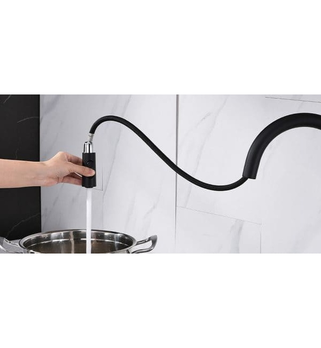 Vòi chậu rửa bát dây rút Kluger KLF0002B