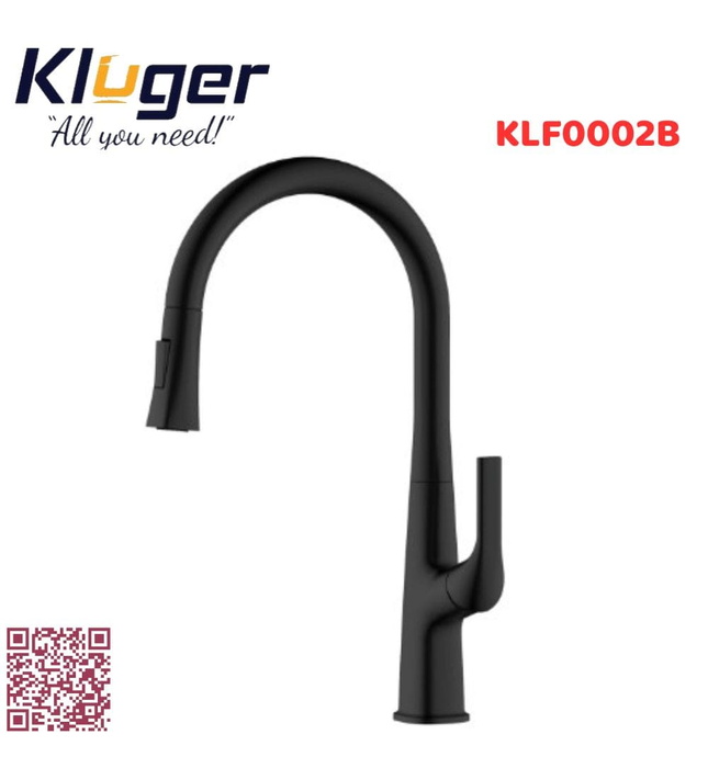 Vòi chậu rửa bát dây rút Kluger KLF0002B