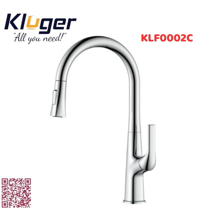 Vòi chậu rửa bát dây rút Kluger KLF0002C