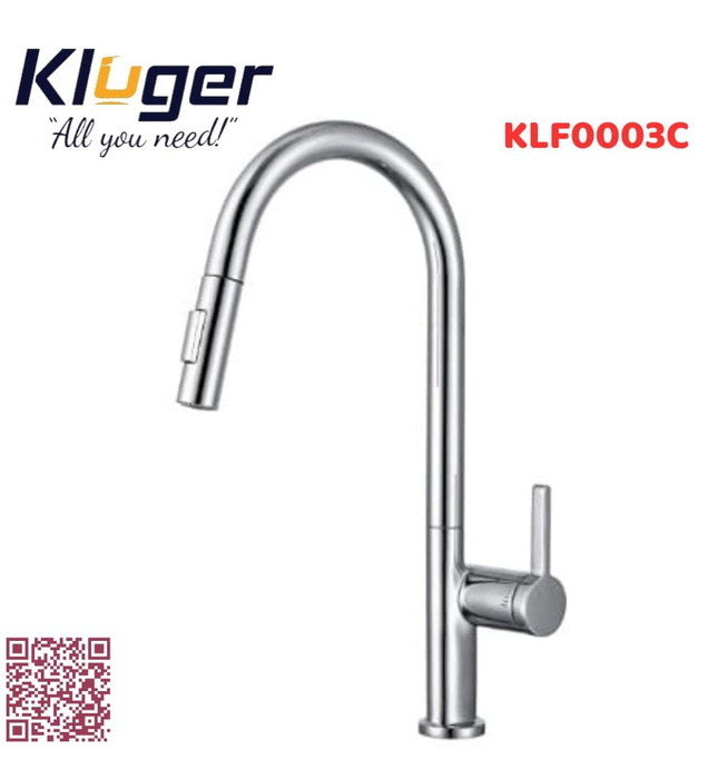 Vòi chậu rửa bát dây rút Kluger KLF0003C