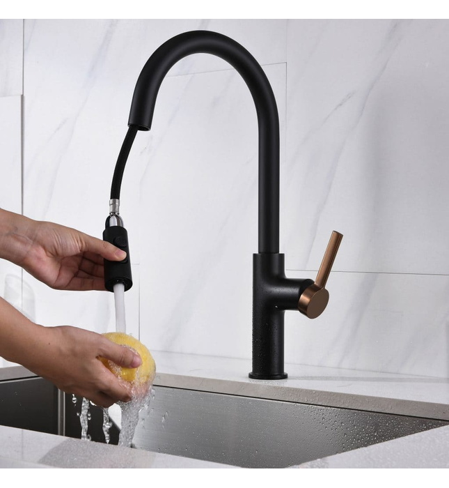 Vòi chậu rửa bát dây rút Kluger KLF0005B