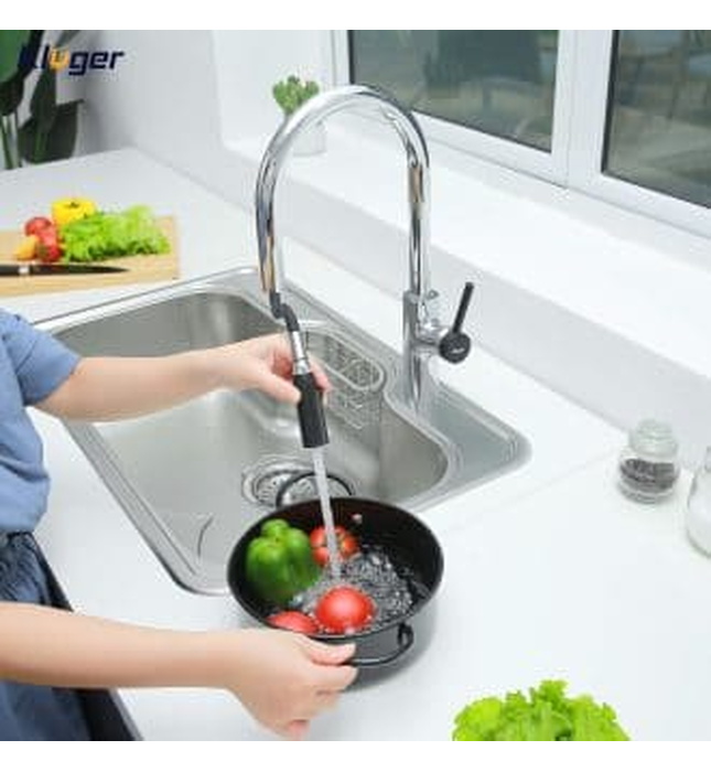 Vòi chậu rửa bát dây rút Kluger KLF0006C