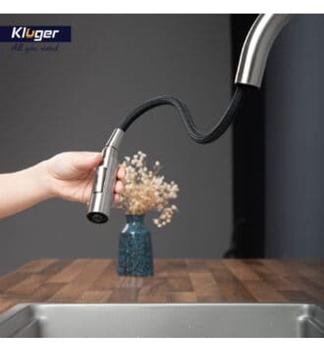 Vòi chậu rửa bát dây rút Kluger KLF0008S