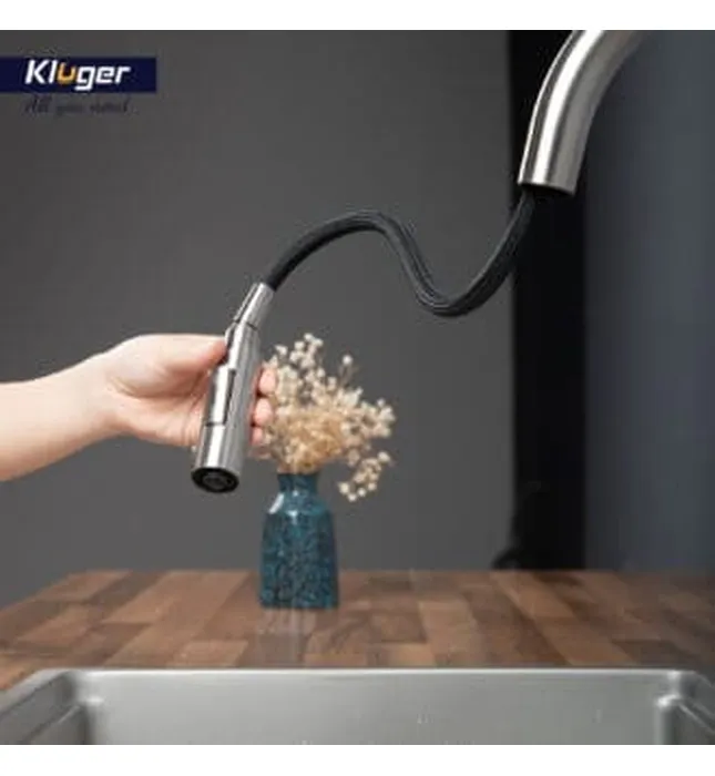 Vòi chậu rửa bát dây rút Kluger KLF0008S
