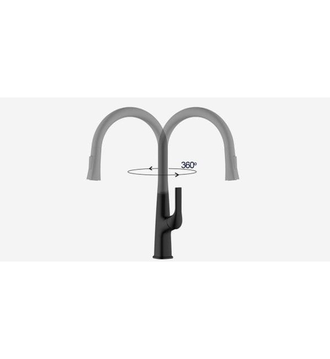 Vòi chậu rửa bát dây rút Kluger KLF0002B