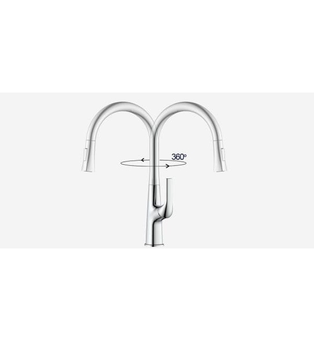 Vòi chậu rửa bát dây rút Kluger KLF0002C