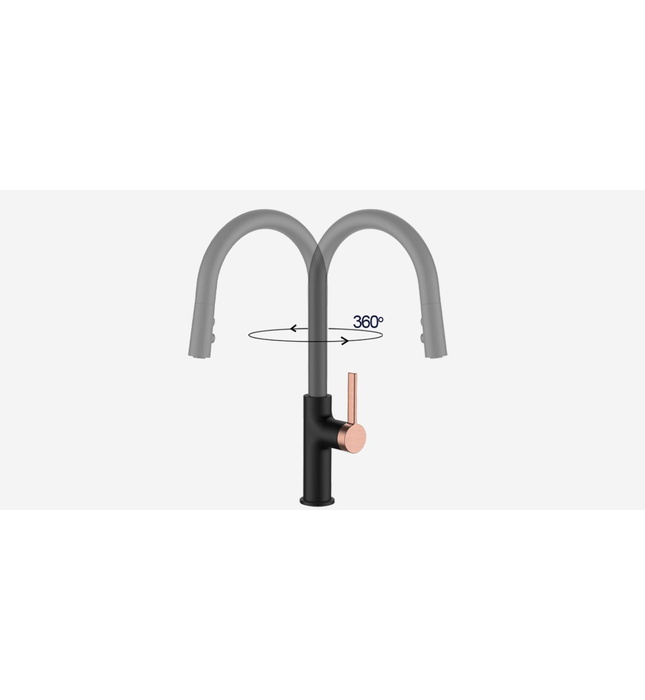 Vòi chậu rửa bát dây rút Kluger KLF0005B