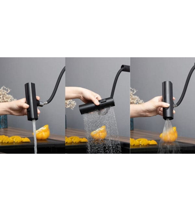 Vòi chậu rửa bát dây rút Kluger KLF0018B