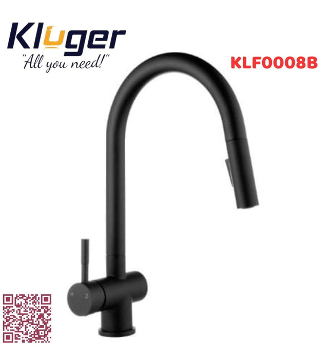 Vòi chậu rửa bát dây rút Kluger KLF0008B