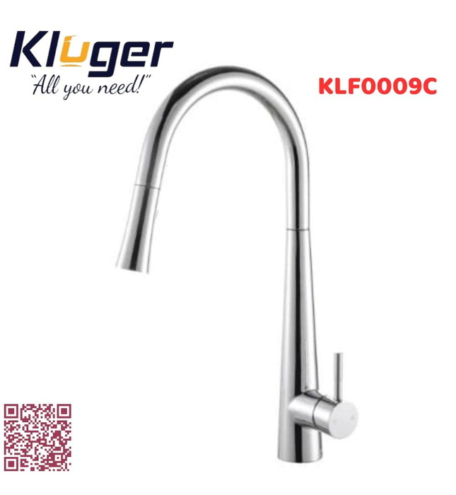 Vòi chậu rửa bát dây rút Kluger KLF0009C