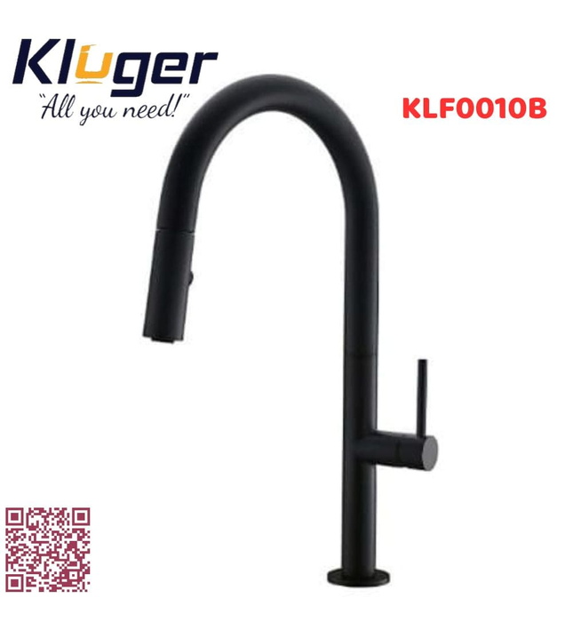 Vòi chậu rửa bát dây rút Kluger KLF0010B