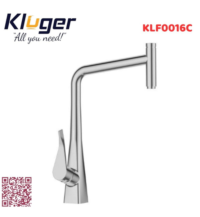 Vòi chậu rửa bát dây rút Kluger KLF0016C