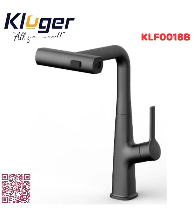 Vòi chậu rửa bát dây rút Kluger KLF0018B