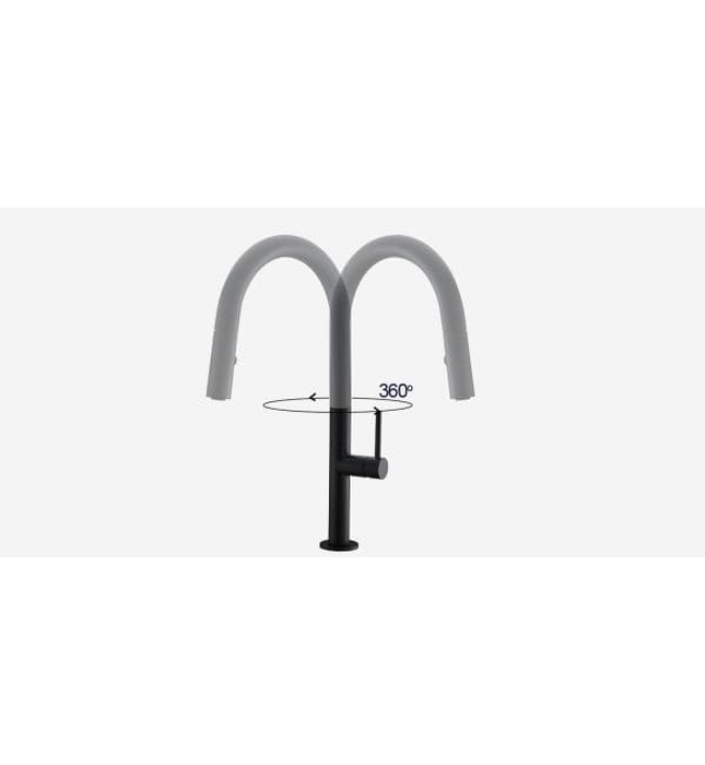 Vòi chậu rửa bát dây rút Kluger KLF0010B