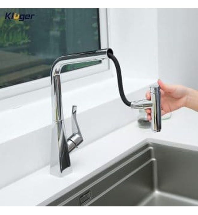 Vòi chậu rửa bát dây rút Kluger KLF0018S