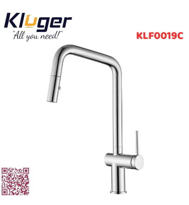 Vòi chậu rửa bát dây rút Kluger KLF0019C