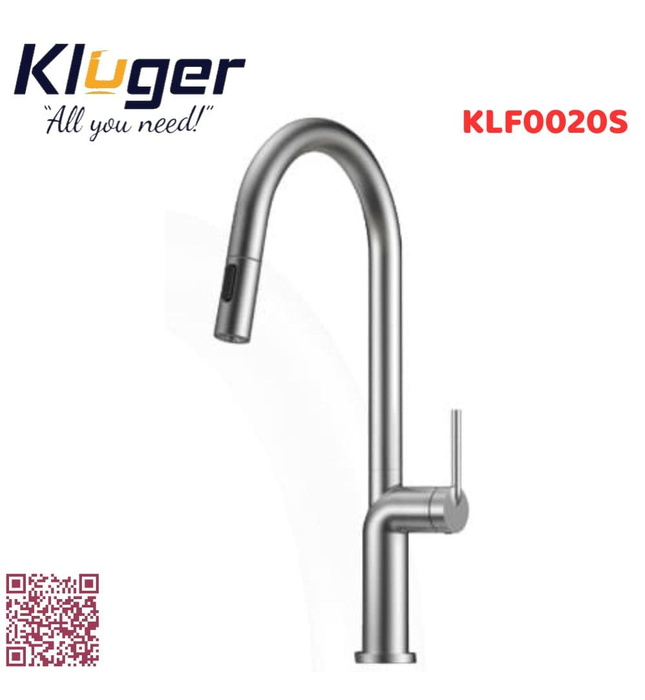 Vòi chậu rửa bát dây rút Kluger KLF0020S