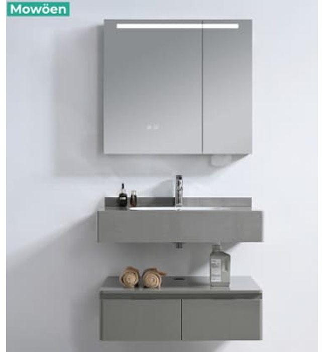 Bộ tủ chậu lavabo nhựa PVC Mowoen MW2826-80PVC