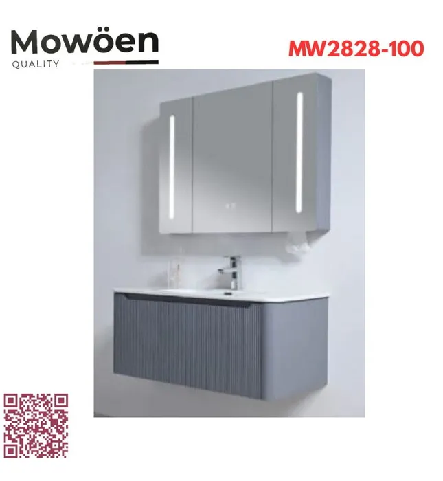 Bộ tủ chậu lavabo nhựa PVC Mowoen MW2828-100