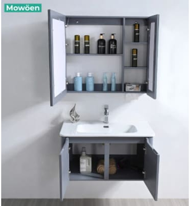 Bộ tủ chậu lavabo nhựa PVC Mowoen MW2828-80PVC