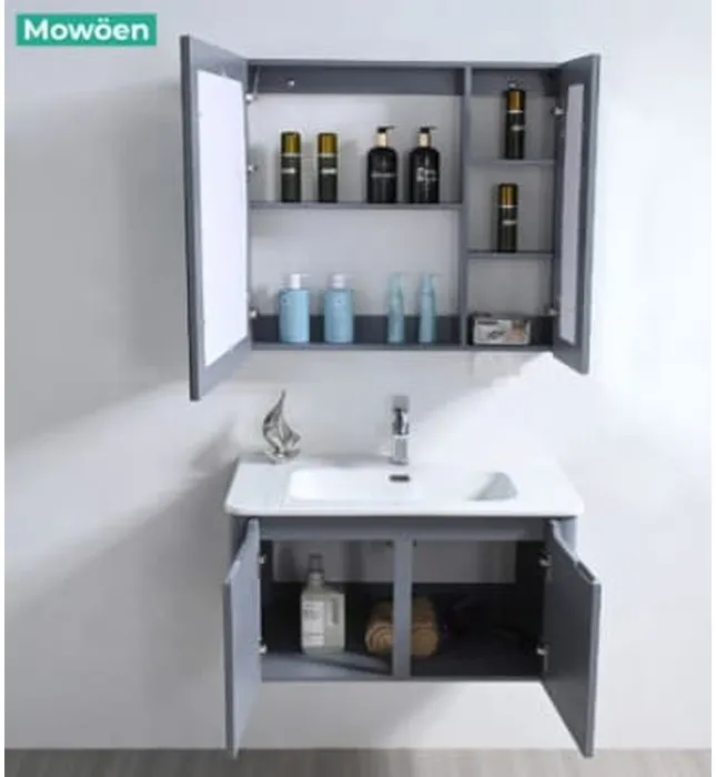 Bộ tủ chậu lavabo nhựa PVC Mowoen MW2828-80PVC