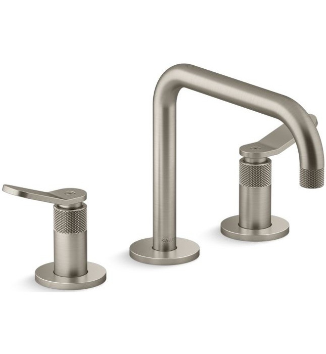 Vòi chậu rửa mặt nóng lạnh cổ thấp màu nickel Kallista P33348-LV-BN