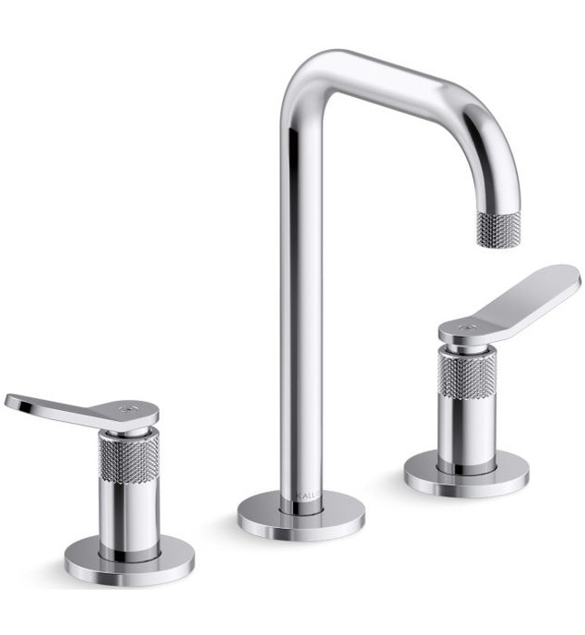 Vòi chậu rửa mặt nóng lạnh thân cao màu chrome Kallista P33350-LV-CP