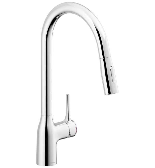 Vòi bếp nóng lạnh dây rút màu vàng đậm Ý Nobili Mania NB306T (CU128137TA)