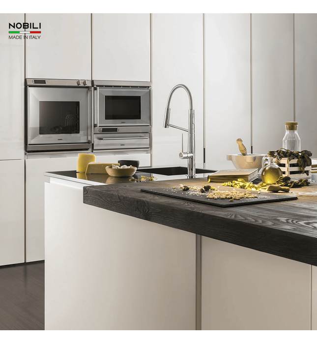 Vòi chậu rửa bát cần mềm 2 đầu xả Italy Nobili Lavante NB303 (MV123300CR)