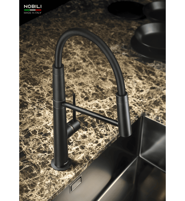 Vòi chậu rửa bát cần mềm 2 đầu xả Italy Nobili Lavante NB306B (MV123300FLP)