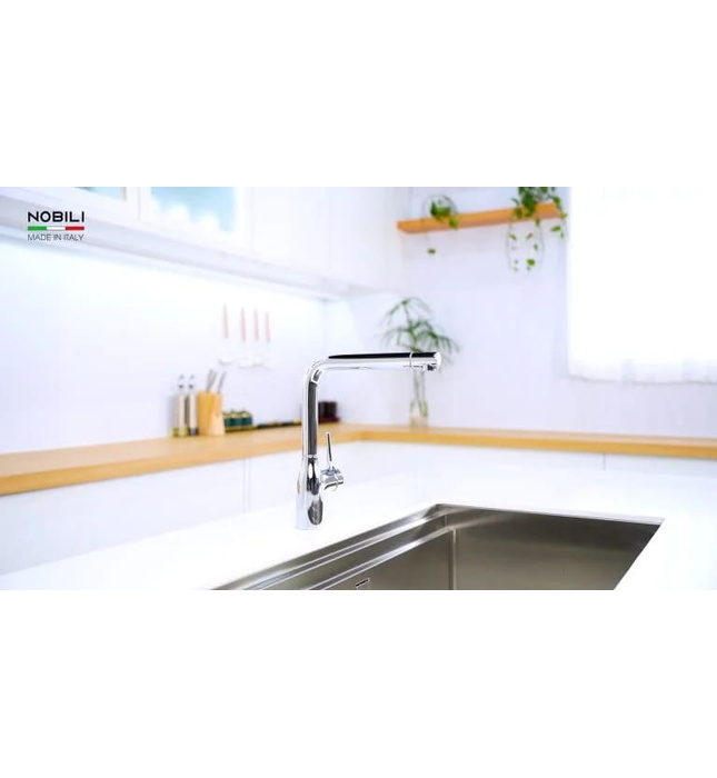 Vòi chậu rửa bát nóng lạnh Italy Nobili Mania NB214 (CU128113CR)