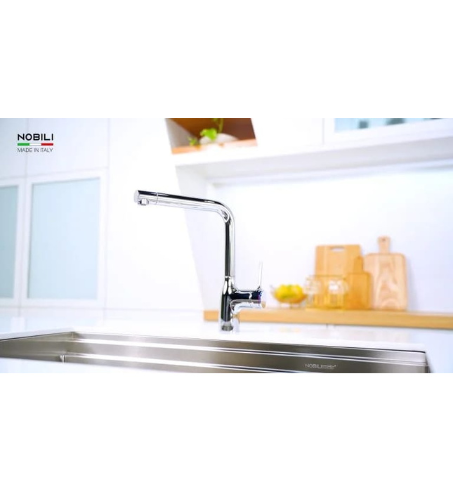 Vòi chậu rửa bát nóng lạnh Italy Nobili Mania NB214 (CU128113CR)