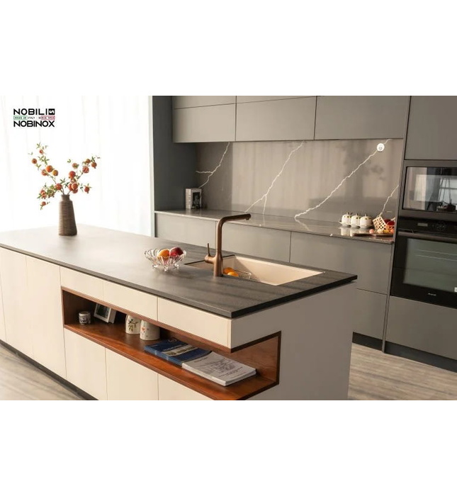 Vòi bếp nóng lạnh dây rút màu vàng Ý Nobili Mania NB217B (CU128117/1TA)