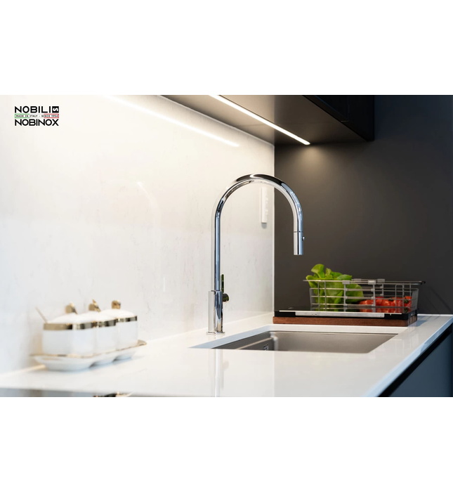 Vòi bếp nóng lạnh dây rút 2 chế độ Italy Nobili Flag NB205 (FL96137CR)