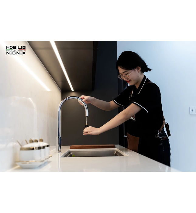 Vòi bếp nóng lạnh dây rút 2 chế độ Italy Nobili Flag NB205 (FL96137CR)