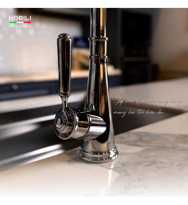 Vòi bếp nóng lạnh tân cổ điển Italy Nobili Charlie NB254 (CH75513CR)
