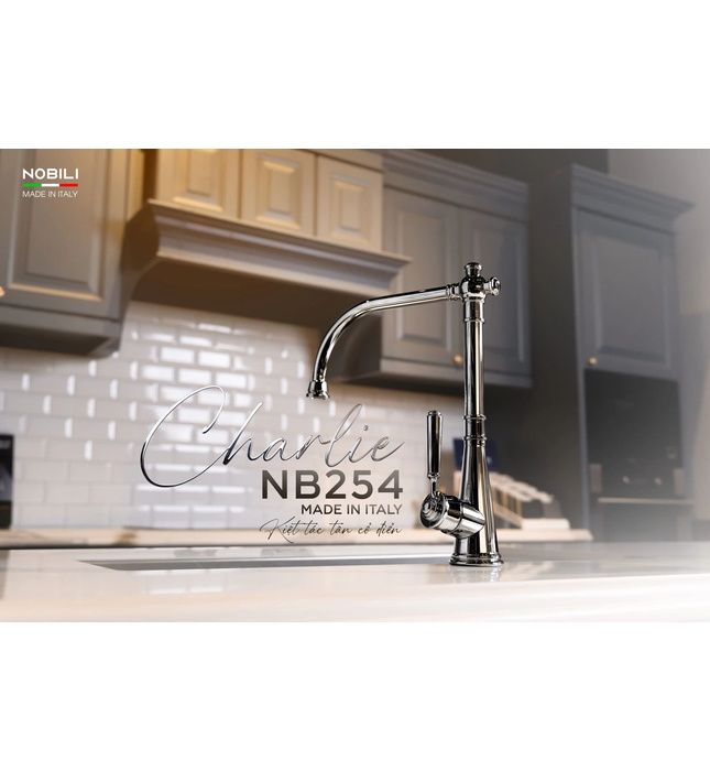 Vòi bếp nóng lạnh tân cổ điển Italy Nobili Charlie NB254 (CH75513CR)