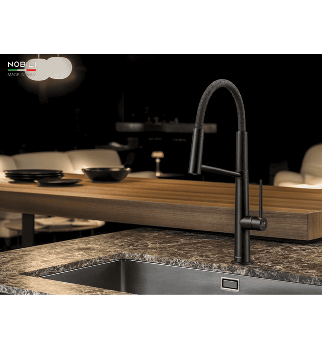 Vòi chậu rửa bát cần mềm 2 đầu xả Italy Nobili Lavante NB306B (MV123300FLP)